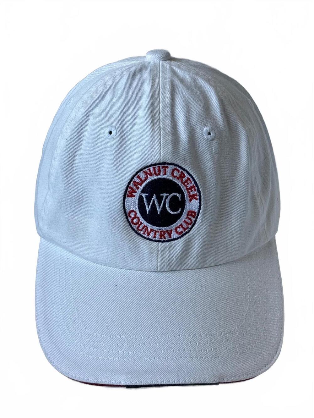 Walnut Creek Country Club WC Logo Golf Hat White Port Authority Adjustable Cap